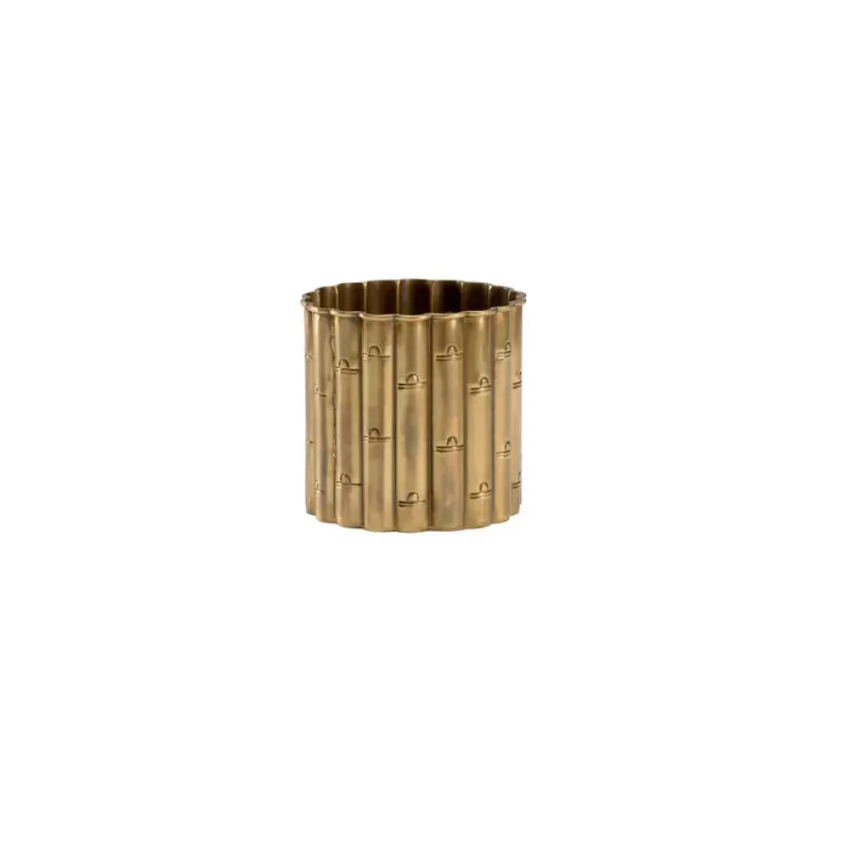 Brass Bamboo Planter Small