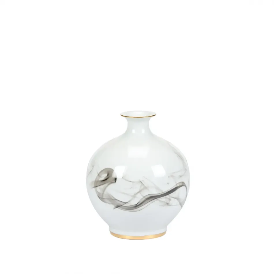 White Cinder And Smoke Vase Small
