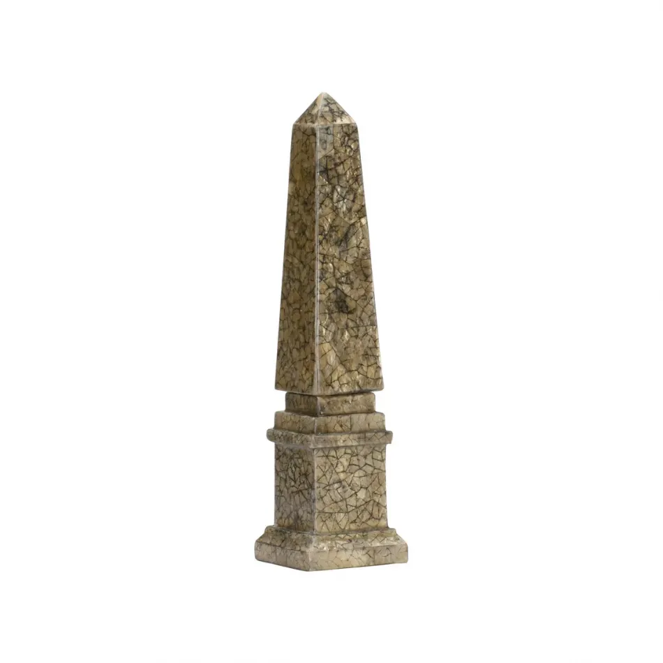 Gold Tortoise Capiz Obelisk Small