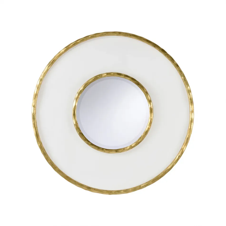 Hand Hammered and Acrylic Round Mirror