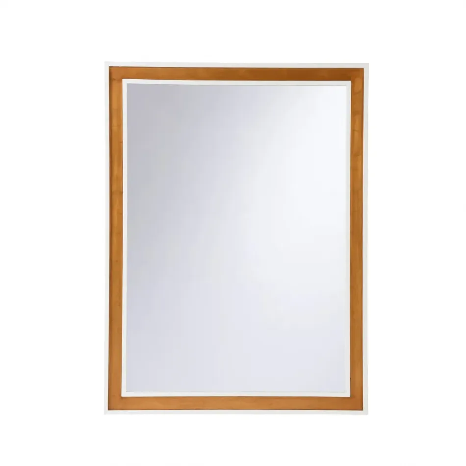 Baldwin White Rectangular Mirror