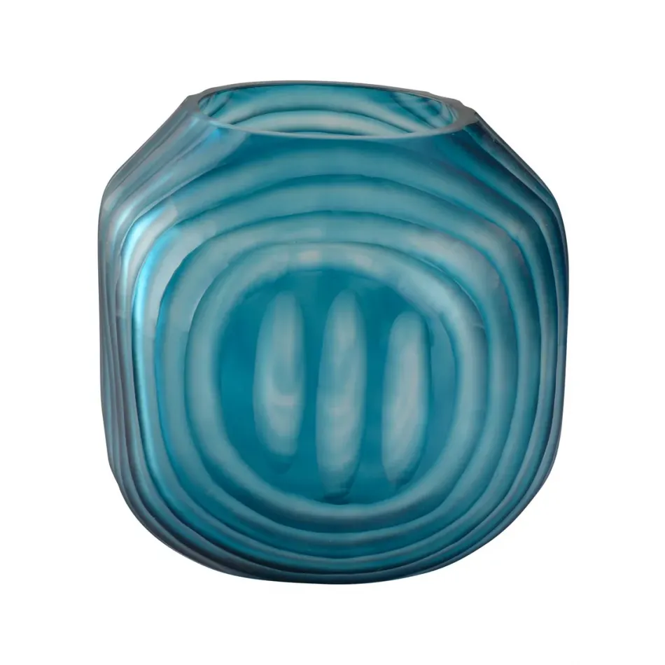 Swirl Blue Vase Small