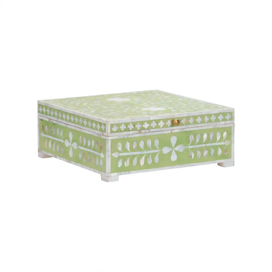 Bone Green Inlay Box