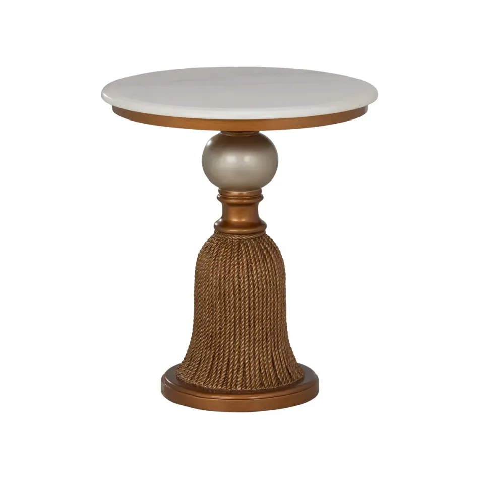 Tassel Silver & Gold Side Table