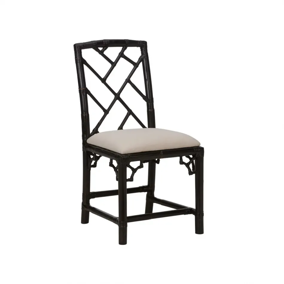 Chippendale Cracked Pepper Bamboo Chair