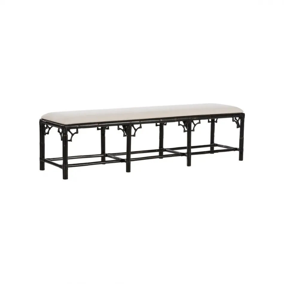 Chippendale Cracked Pepper Bamboo Bench