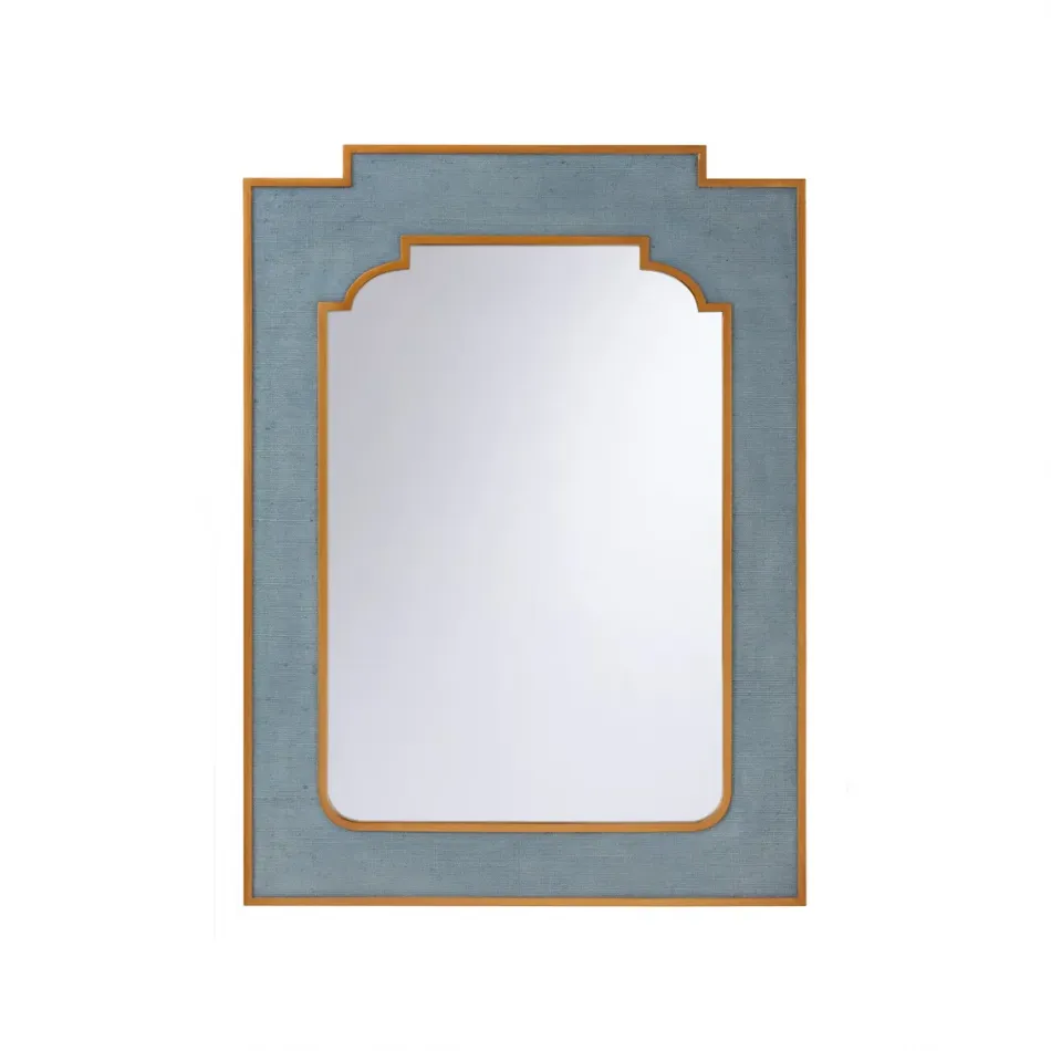 Yangon Blue Rectangular Mirror