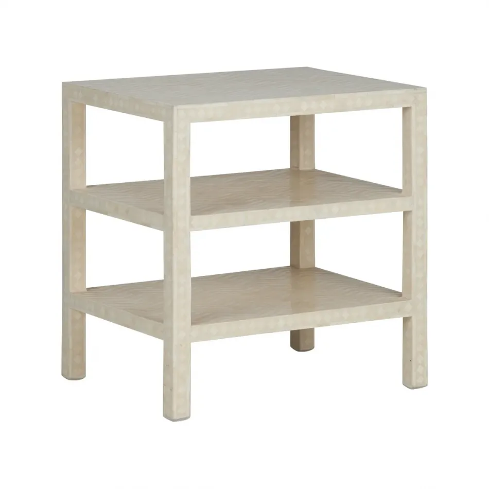 Chevron Inlay Side Table