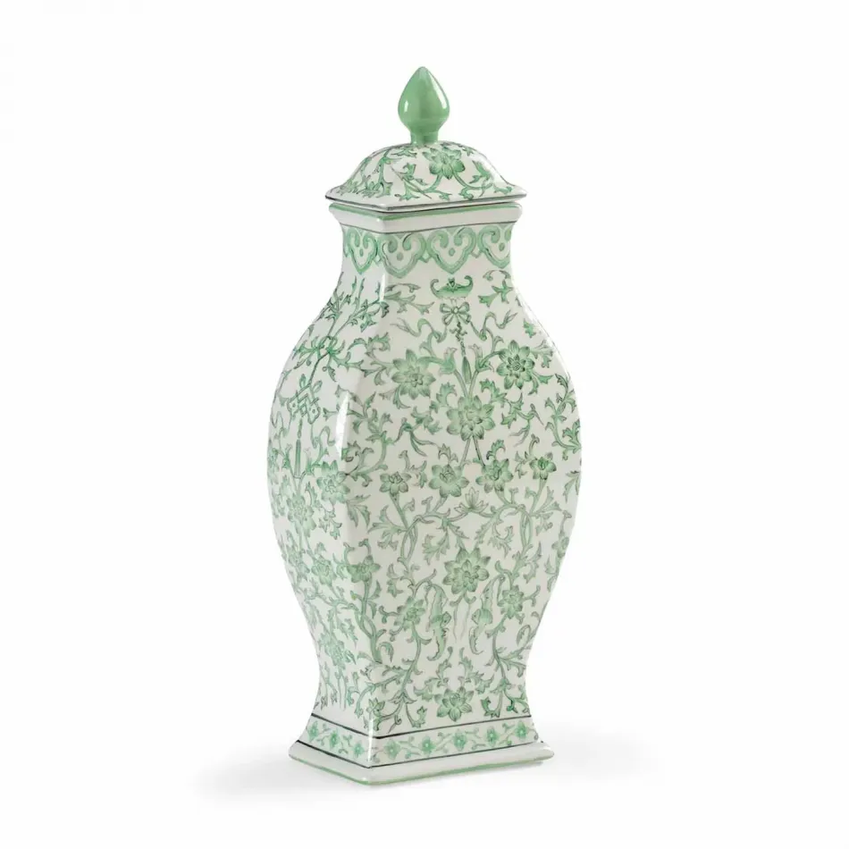 Green Covered Urn