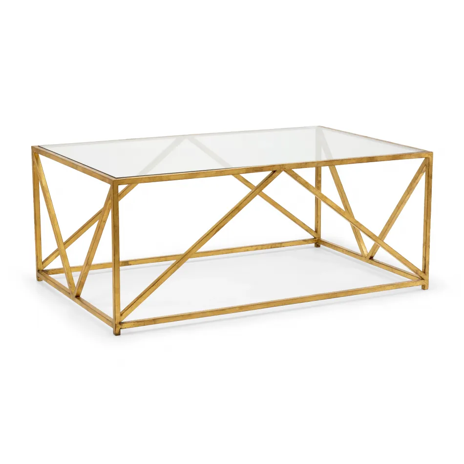 Glass Top Harlequin Coffee Table