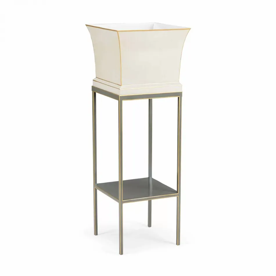 Morrow Tole Planter Gray