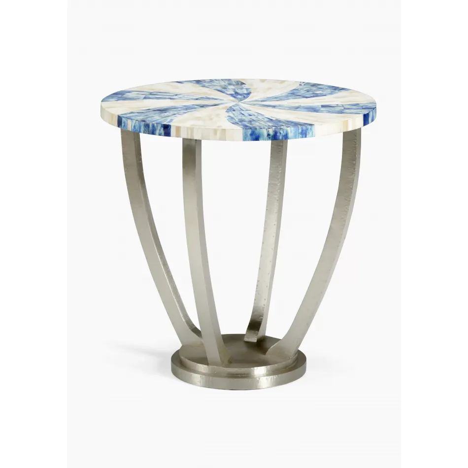Blue Swirl Side Table