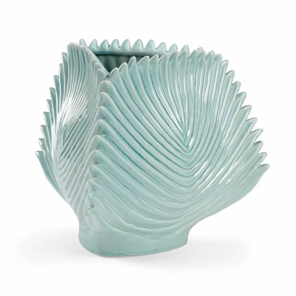 Palm Leaf Vase Seafoam