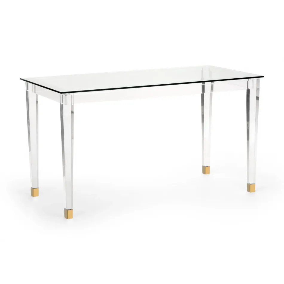 Acrylic Denver Desk Brass