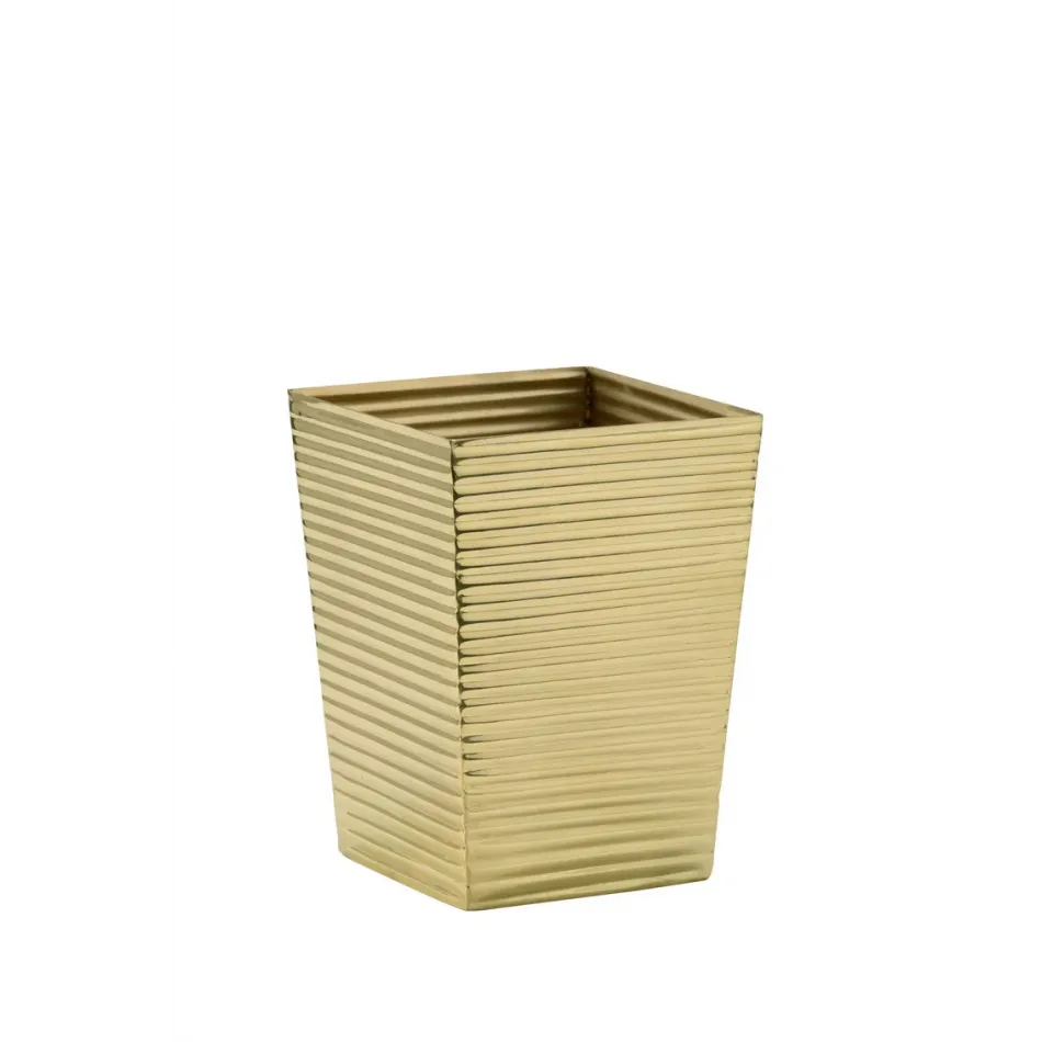 Carson Wastebasket Gold