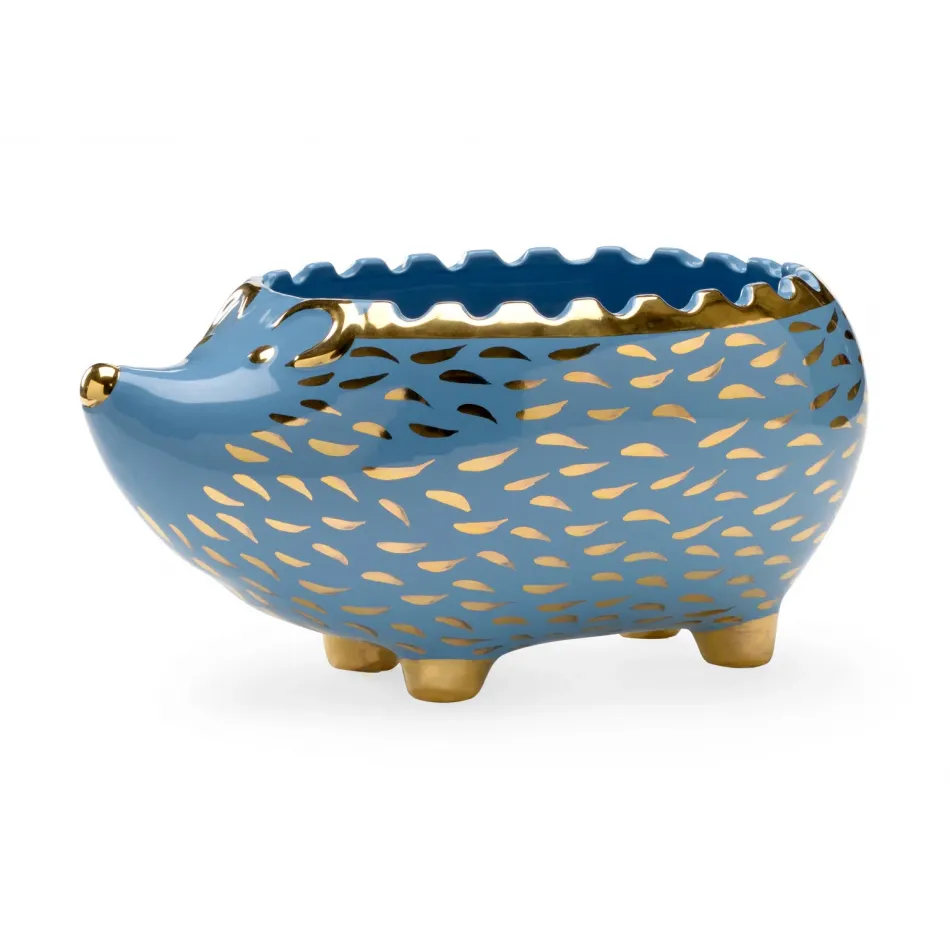 Hedgehog Bowl Blue/Gold