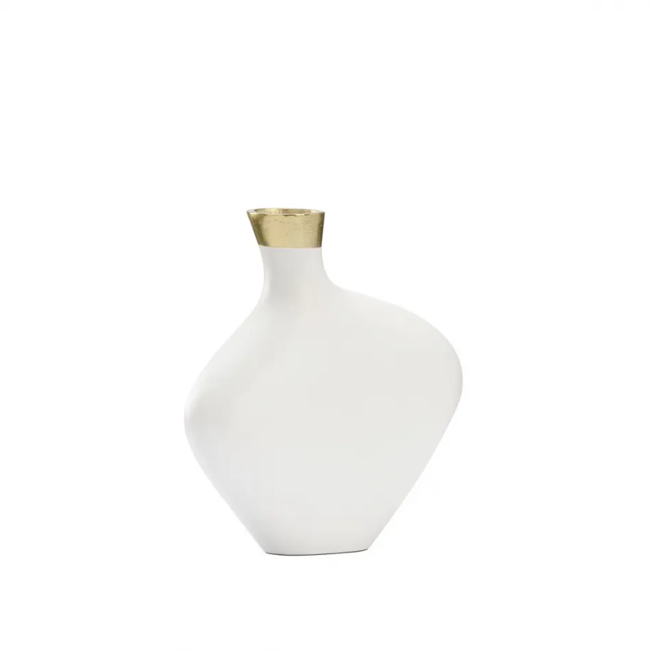 Asymmetric Vase White Small