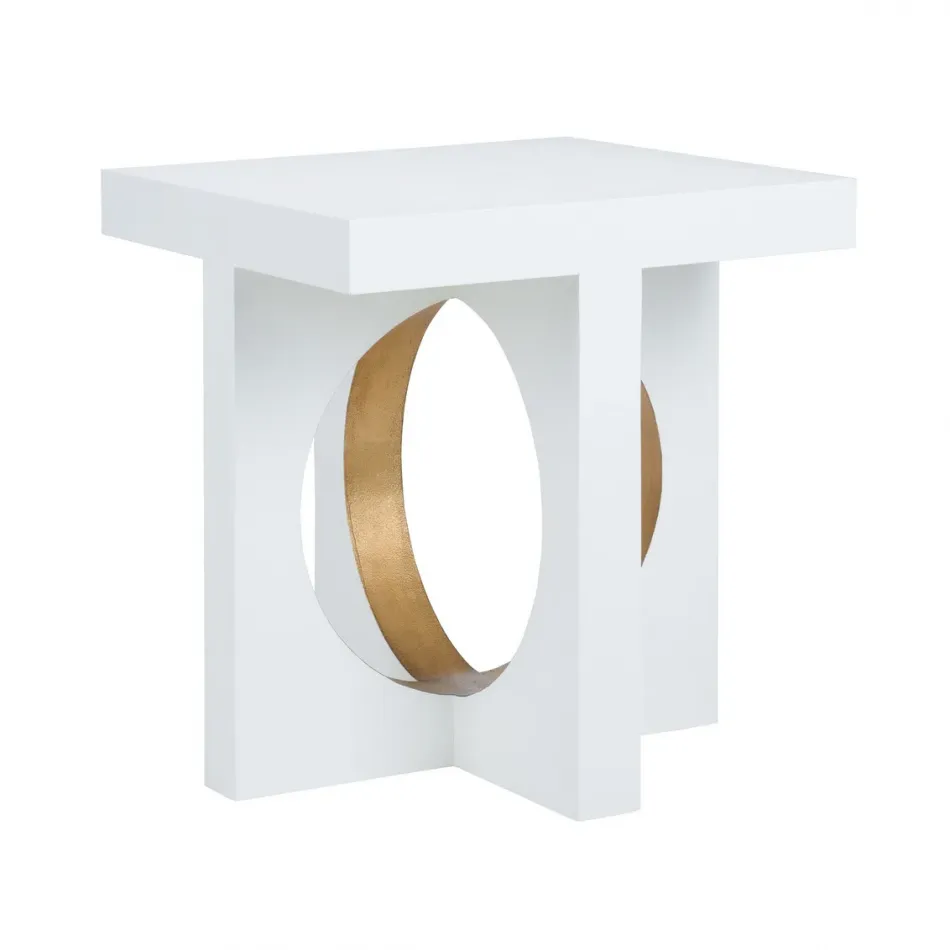 Swoop Side Table White