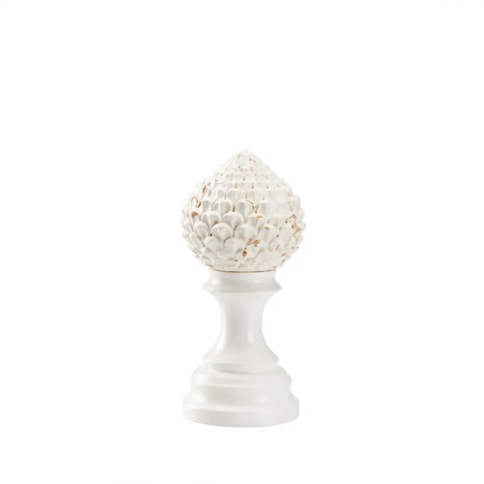 Artichoke Finial White Small