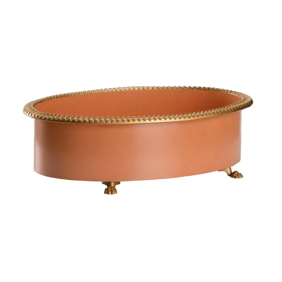 Pie Crust Cachepot Salmon Large