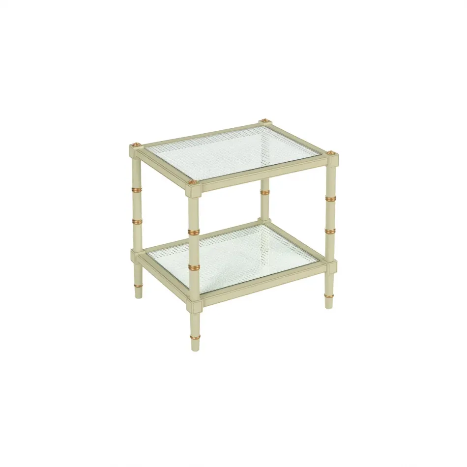 Conner Cane End Table Green