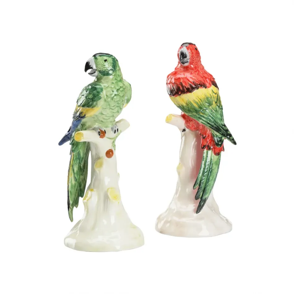 Large Parrots with Cherries Pair