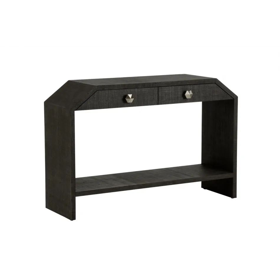 Bend 2 Drawer Console Table Black