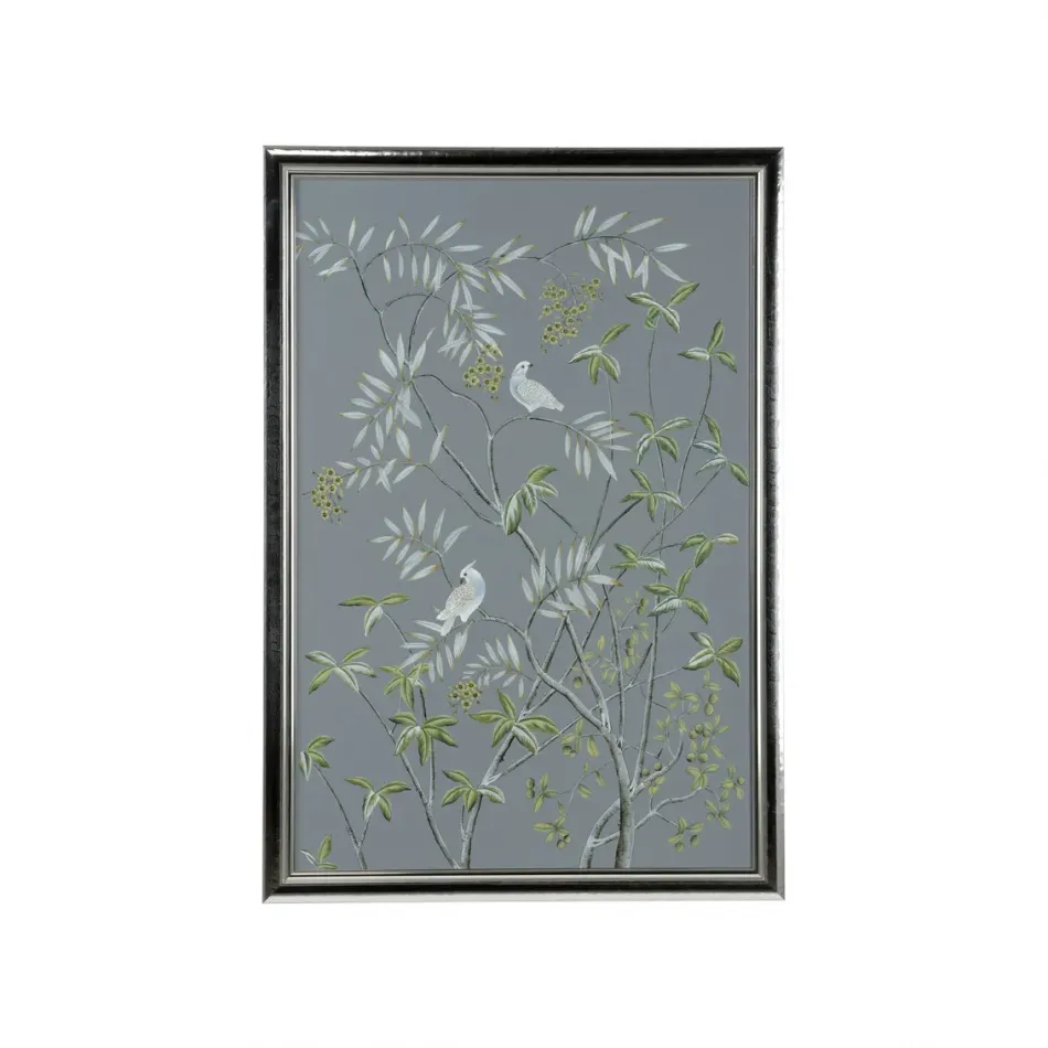 Buckhead Panel in Silver Cockatoo: MADE TO ORDER