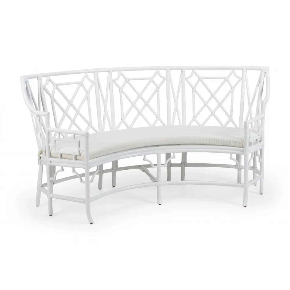 Wild Palm Settee White