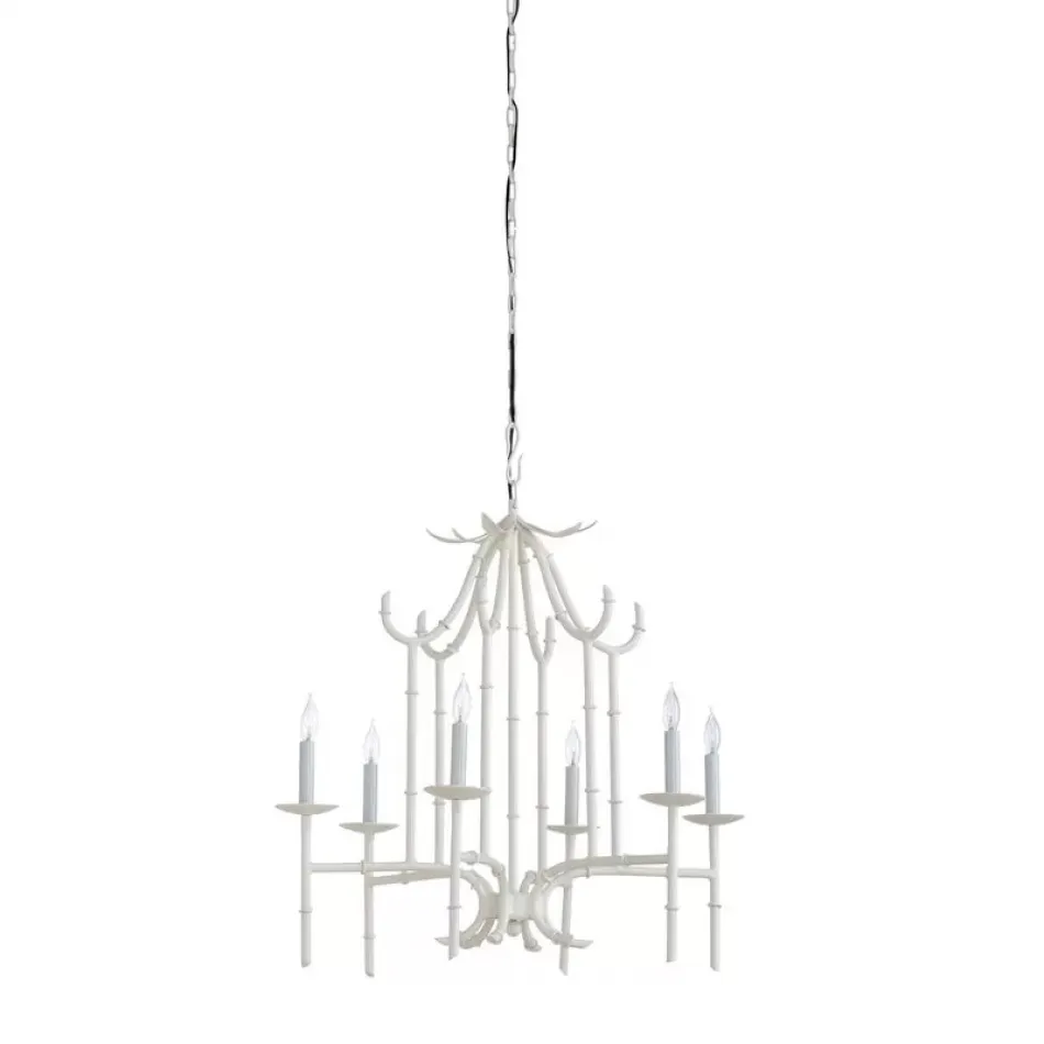 Bamboo Chandelier White