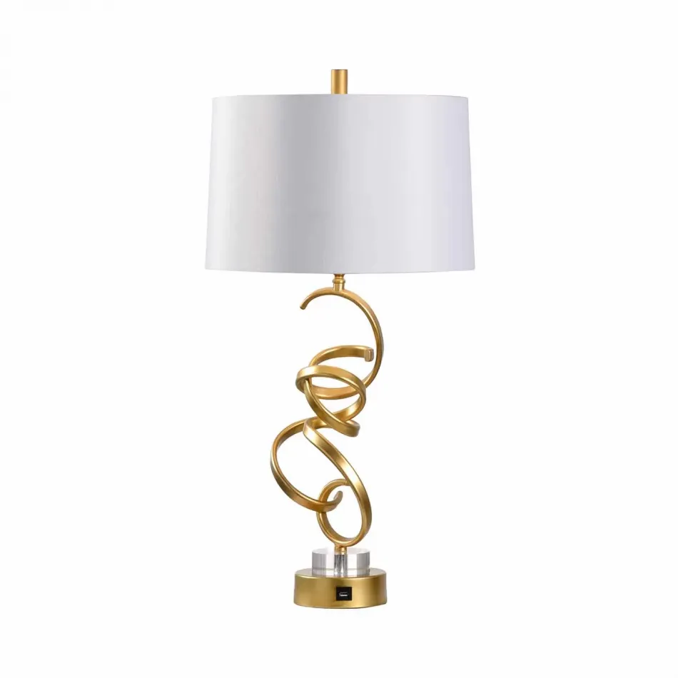 Swirl Gold Lamp