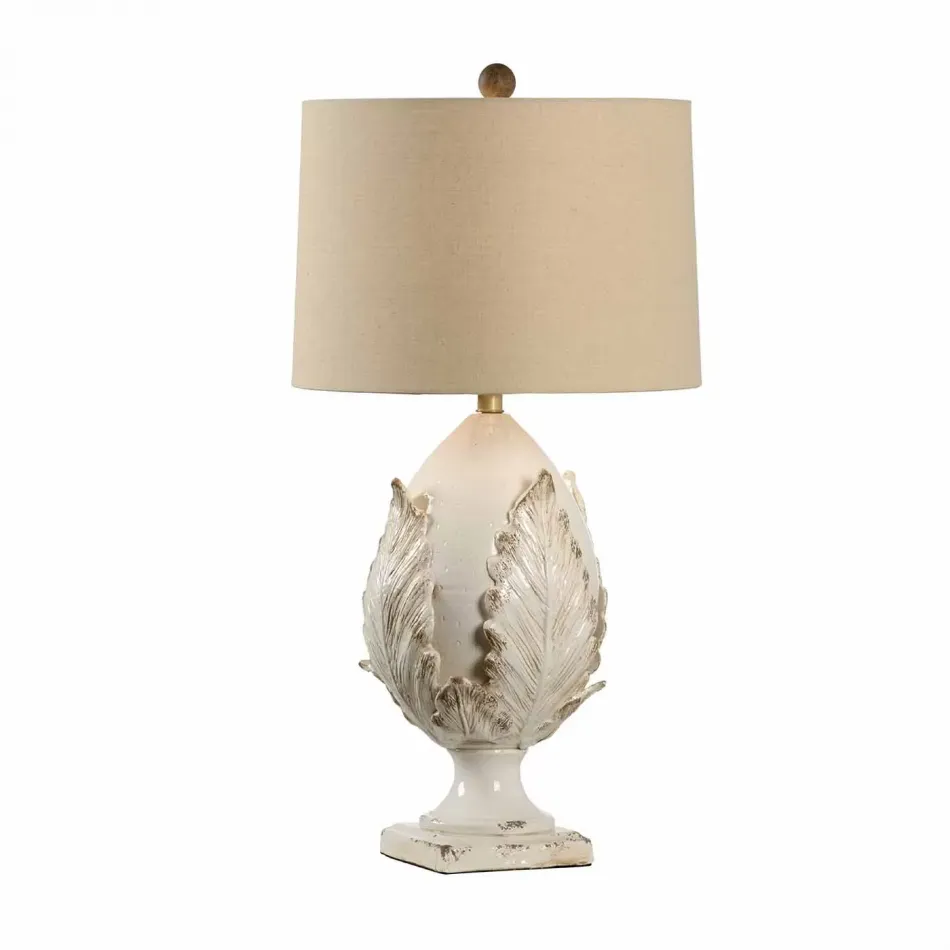 Small Cream Artichoke Lamp