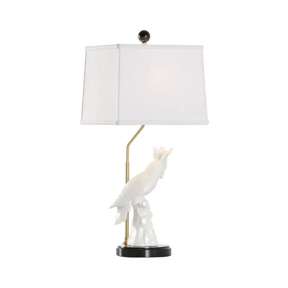 Hope Parrot Lamp White Right Facing