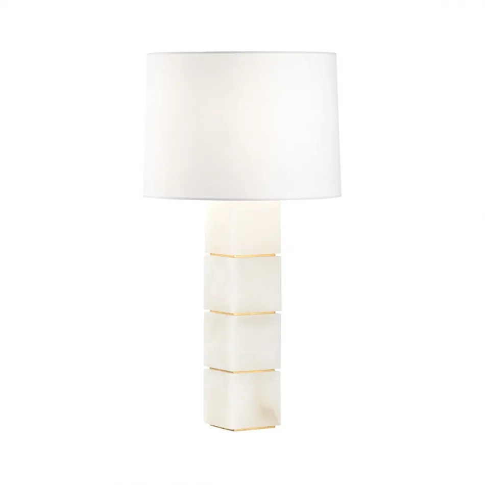 Stacked Alabaster Lamp