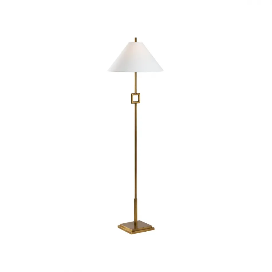 Overhill Aged Brass Floor Lamp