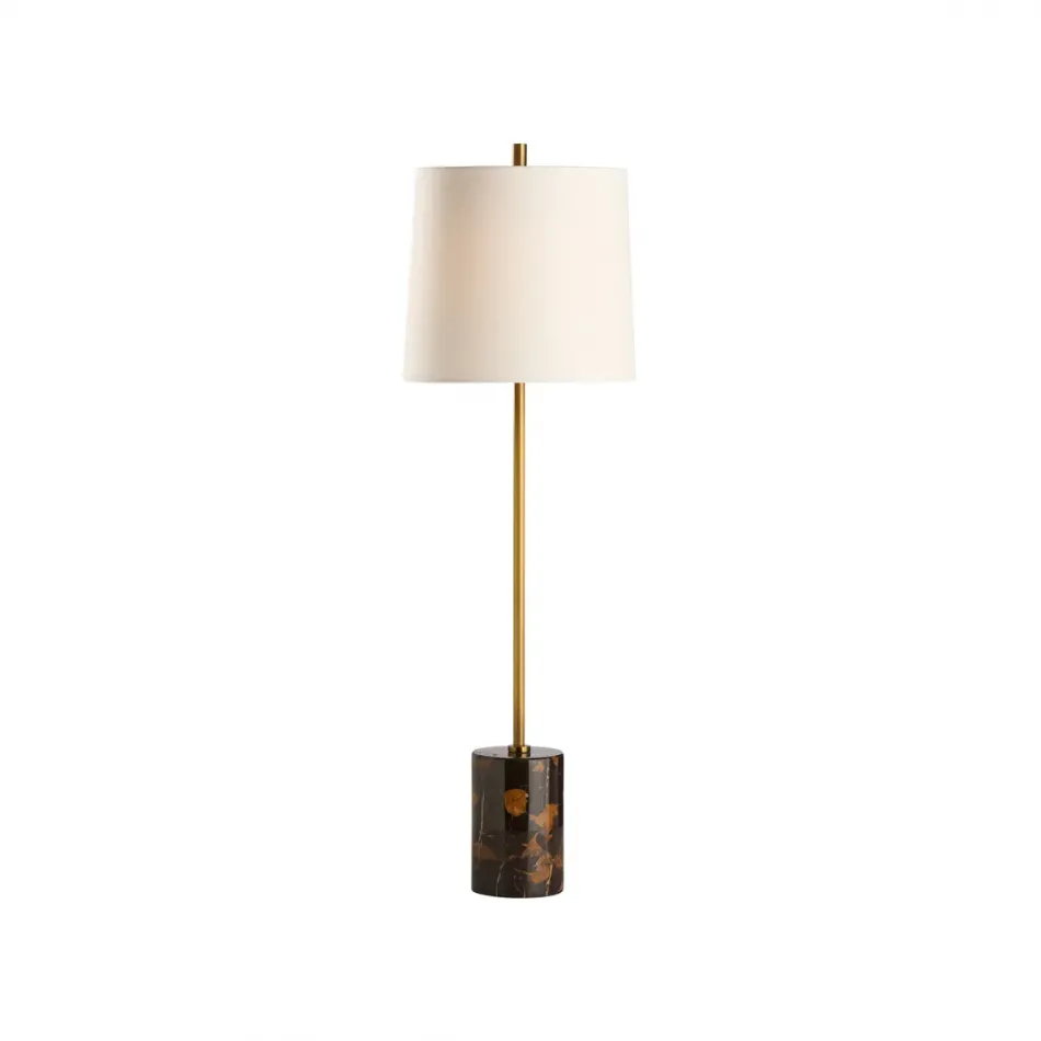 Lambeth Brown Marble Table Lamp