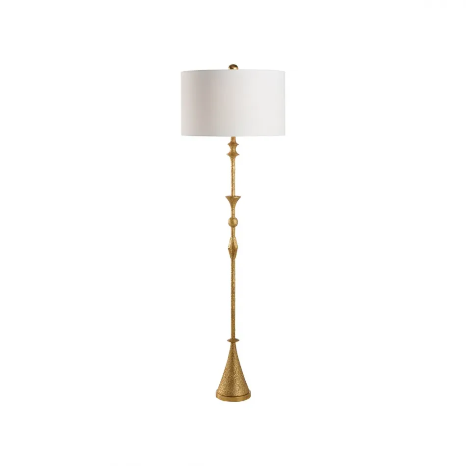 Gia Textured Gilt Floor Lamp