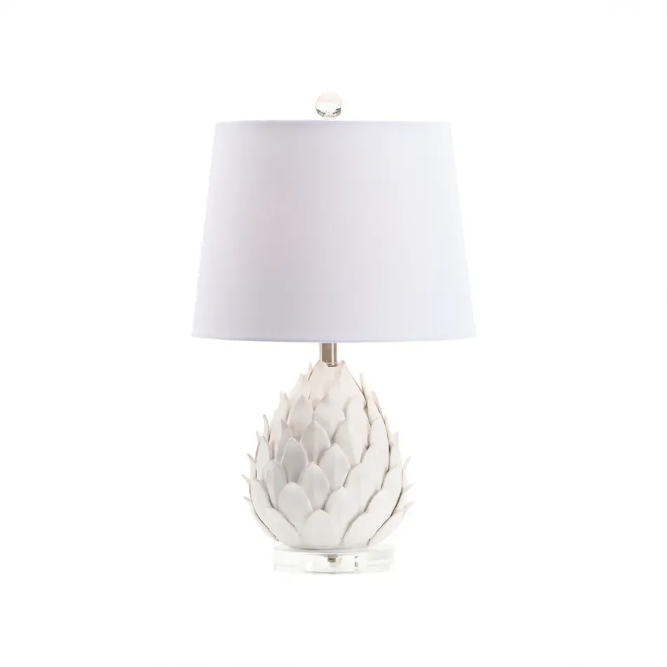 White Artichoke Lamp