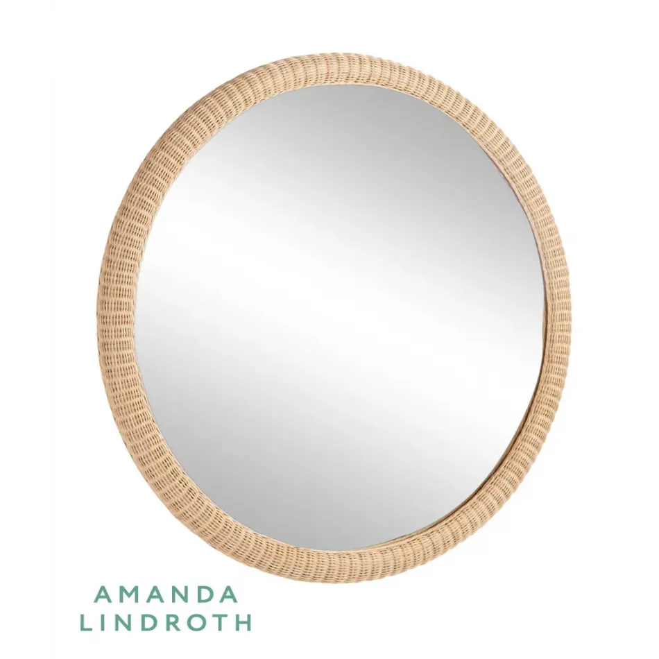 Dunmore Wicker Round Mirror