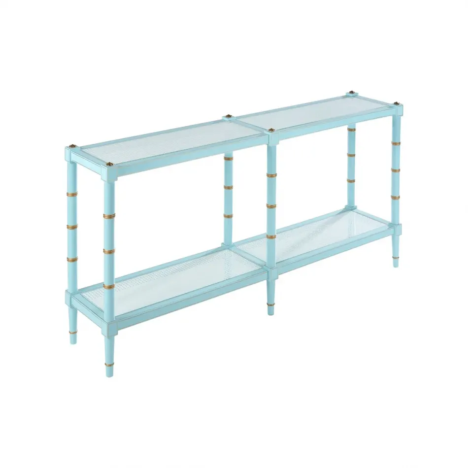 Conner Cane Blue Sofa Table