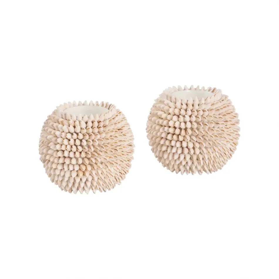 Seaside White Tea Candle Set of 2