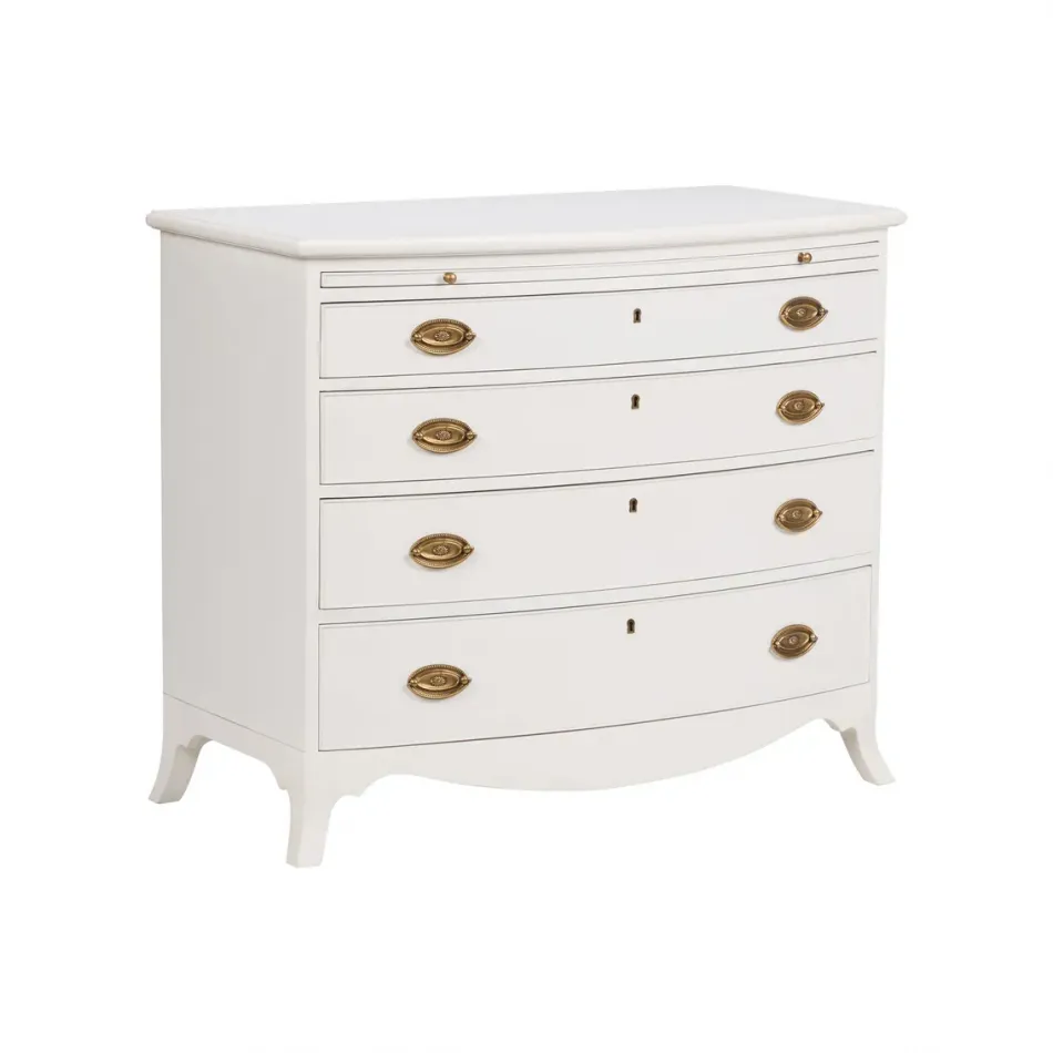 Oxford White Bowfront Chest