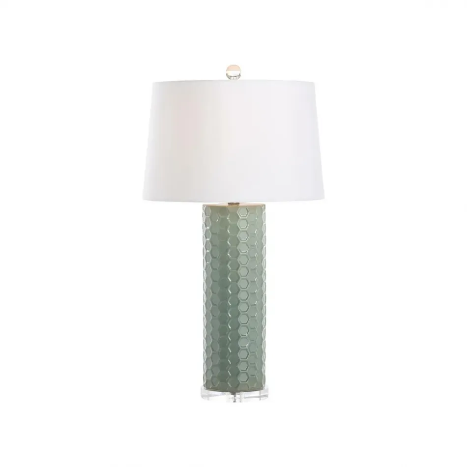 April Green Honeycomb Lamp