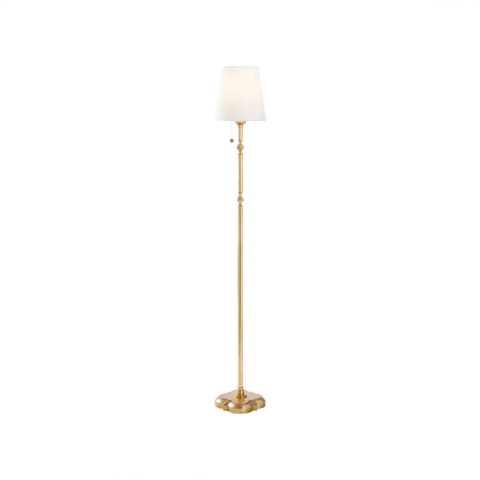Quatrefoil Gold Leaf Floor Lamp
