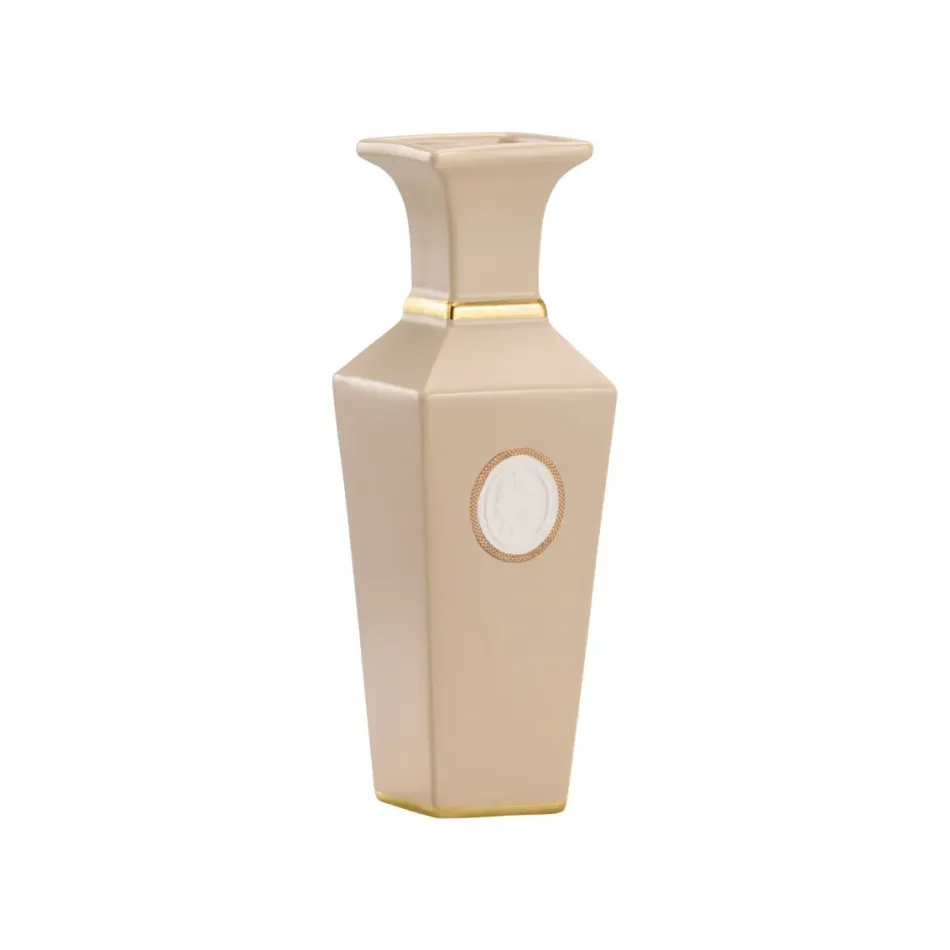 Intaglio Taupe Vase