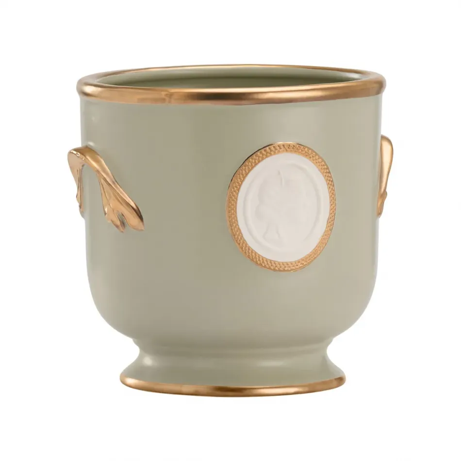 Intaglio Green Cachepot