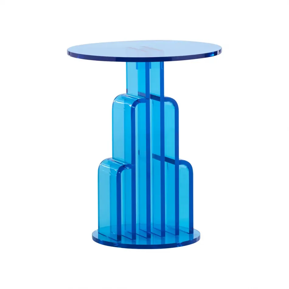 Aubrielle Azure Blue Side Table