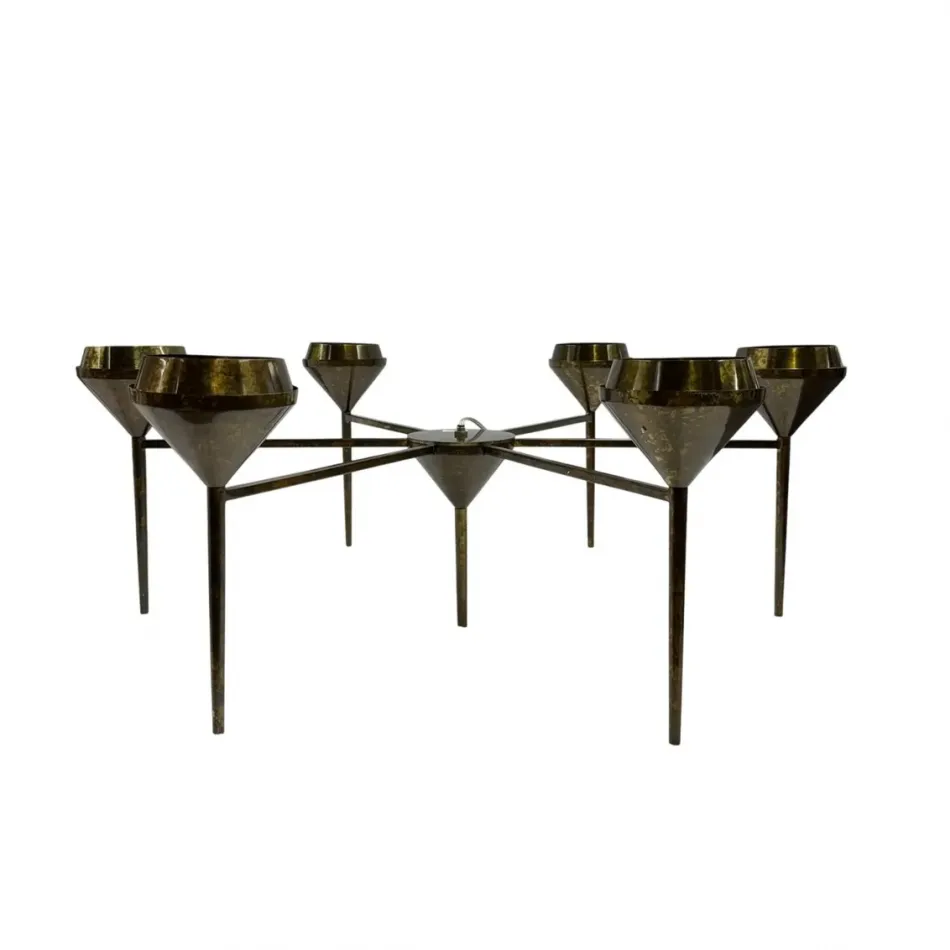 Ramsey Weathered Brass Chandelier