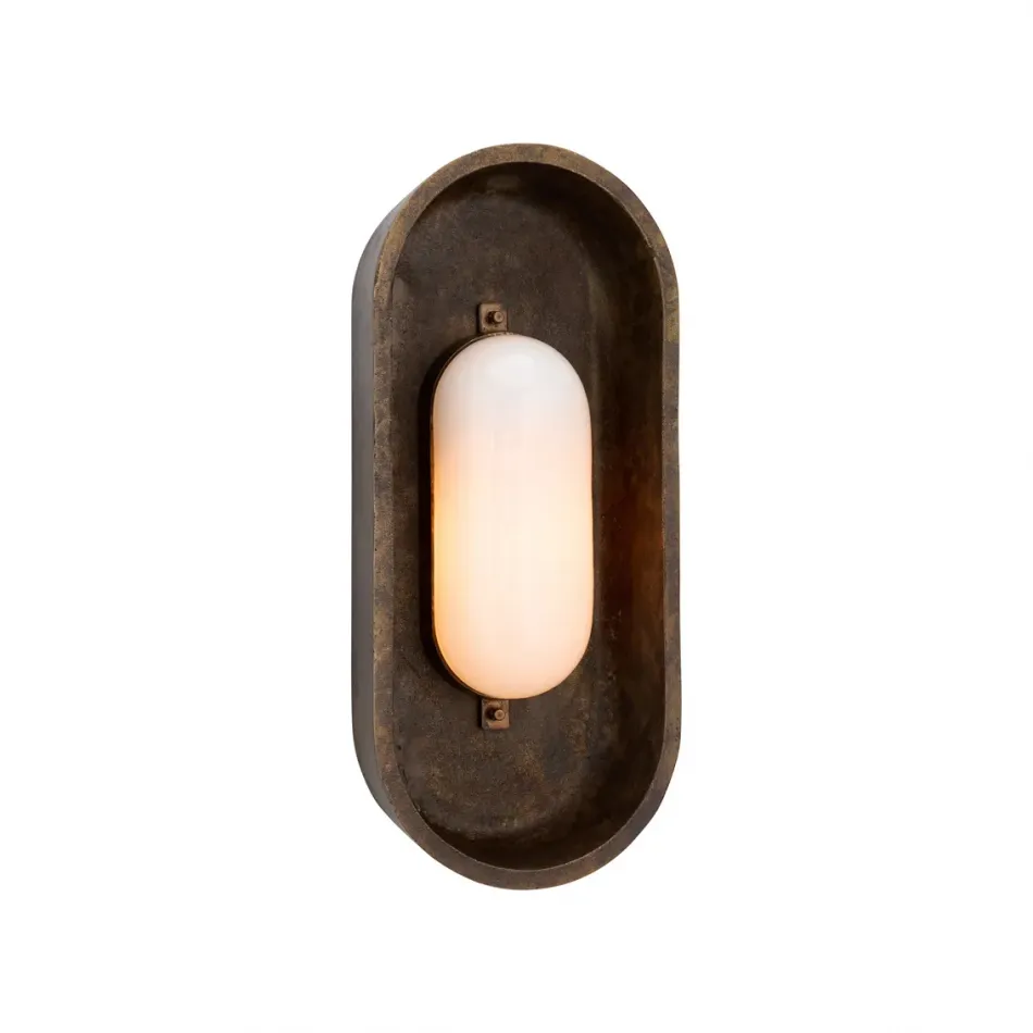 Sheldon Weathered Brass Sconce
