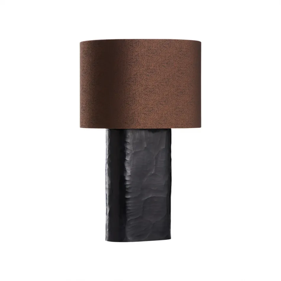 Hendrix Lamp (Black/Brown Pattern Shade)